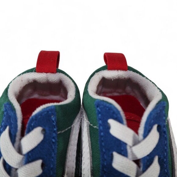 Vans Old Skool Crib Shoes Infant 2 Multicolor Colorblock Green Blue Yellow White - Picture 11 of 11